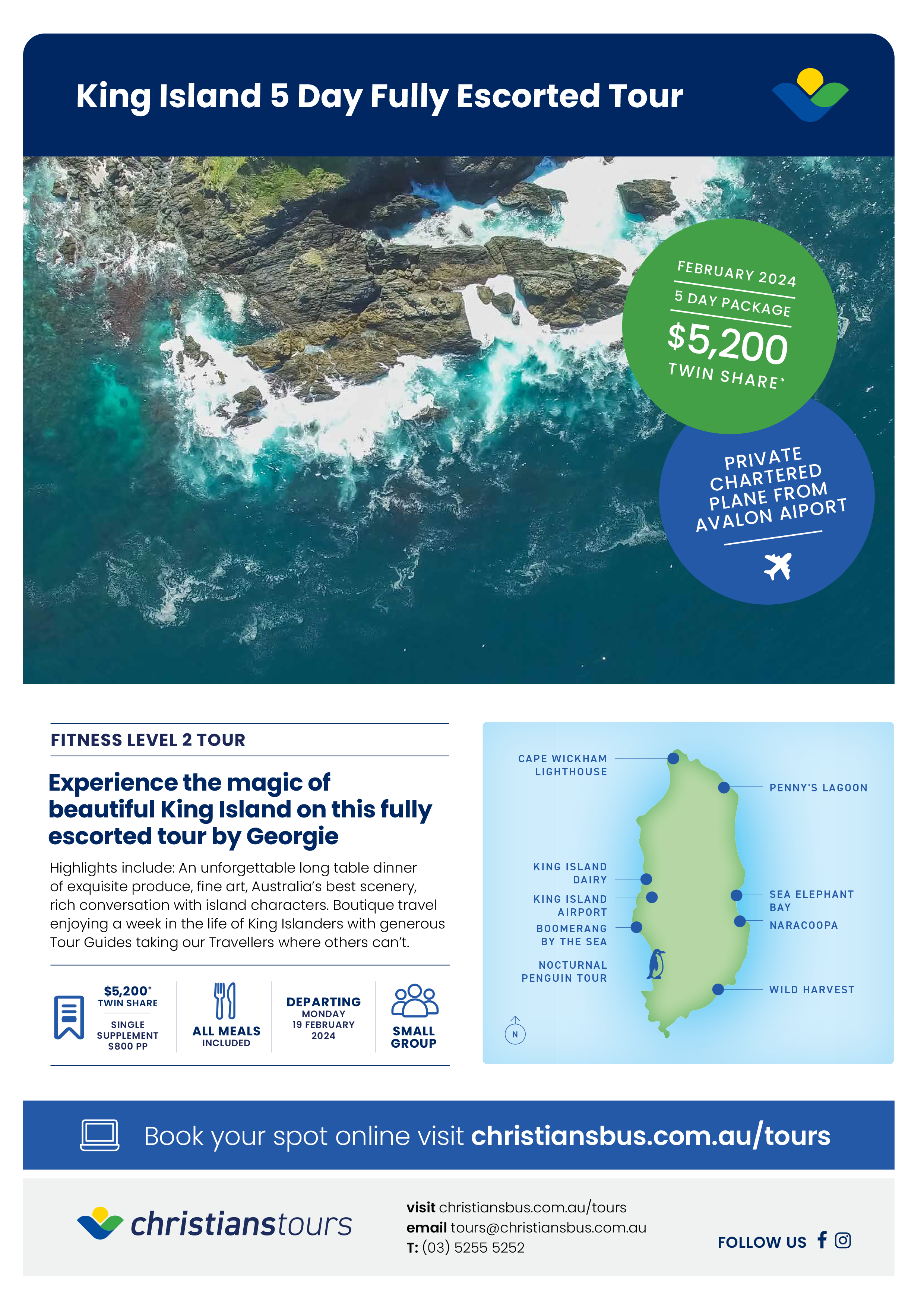 King Island 5 Day Escorted Tour